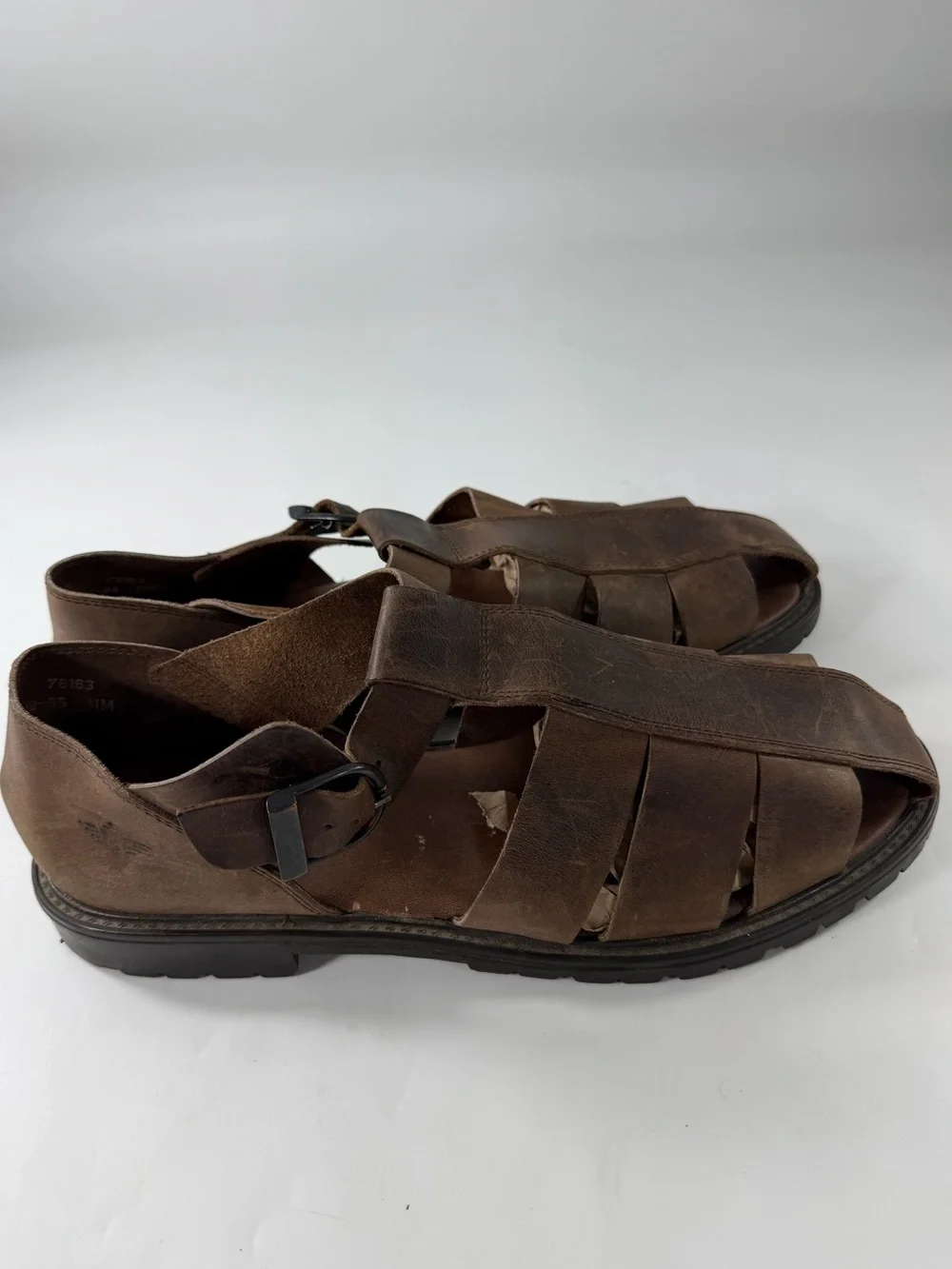 Dockers Made in Italy Leather Fisherman Sandals Men’s 11 Brown Lug Sole